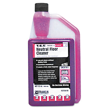 Franklin Cleaning Technology® T.e.t. #2 Neutral Floor Cleaner, Citrus, 32 Oz Bottle, 3-carton freeshipping - TVN Wholesale